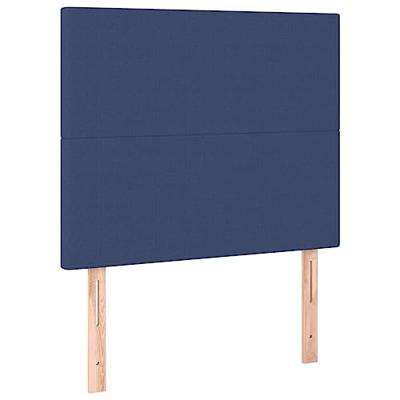 Boxspring met matras stof blauw 90x190 cm