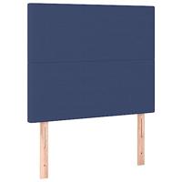 Boxspring met matras stof blauw 100x200 cm - thumbnail