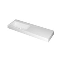 INK Momento Wastafel Polystone Wasbak Links met 1 Kraangat - 1400x450x90 mm - Glans Wit - thumbnail