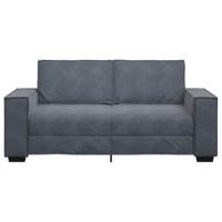 Tweezitsbank 140 cm fluweel donkergrijs - thumbnail