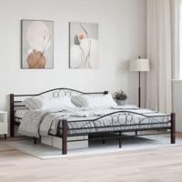 Bedframe metaal zwart 200x200 cm - thumbnail