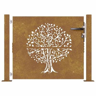 Poort 105x80 cm boomontwerp cortenstaal Poort 105x80 cm boomontwerp cortenstaal