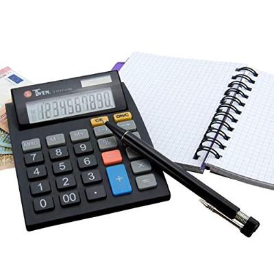 Twen J 1010 Bureaurekenmachine Zwart Aantal displayposities: 10 werkt op zonne-energie, werkt op batterijen (b x h x d) 112 x 40 x 141 mm Twen J 1010 Bureaurekenmachine Zwart Aantal displayposities: 10 werkt op zonne-energie, werkt op batterijen (b x h x d) 112 x 40 x 141 mm