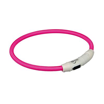 Trixie Flash Lichtgevende Band USB TPU/nylon roze 45 cm - thumbnail