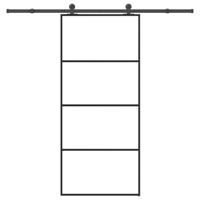 Schuifdeur met beslag 90x205 cm ESG-glas en aluminium - thumbnail