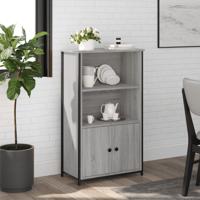 Hoge kast 62x32x103,5 cm bewerkt hout grijs sonoma eikenkleurig - thumbnail
