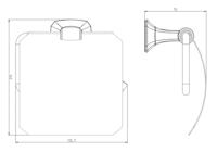 Toiletrolhouder Sapho Aida 13.5x14 cm met Klep Chroom Sapho - thumbnail