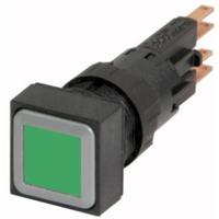 Eaton 086413 Q18LTR-GN/WB Druktoets Vierkant, Vergrendelbaar, 1 inbouwplaats, Verlicht, Kunststof frontring, Plat Knop Groen 1 stuk(s) Piece - thumbnail