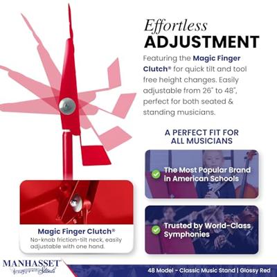 Manhasset 4801-R Symphony Stand lessenaar rood - thumbnail
