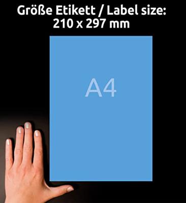 Etiket Avery Zweckform 3471 210x297mm A4 blauw 100stuks