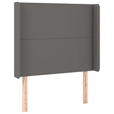 Boxspring met matras en LED kunstleer grijs 80x200 cm