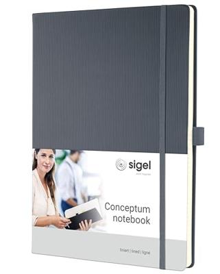Sigel SI-CO649 Notitieboek Conceptum Pure Donkergrijs A4 194blz Gelijnd