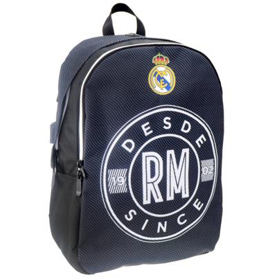 Real Madrid CF rugzak junior 32 x 15 x 45 cm polyester zwart/blauw