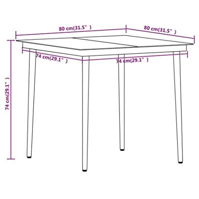 3-delige Tuinset zwart