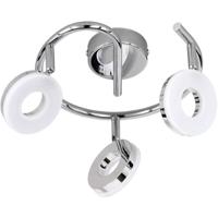 LED Plafondspot - Trion Renny - 12W - Warm Wit 3000K - 3-lichts - Rond - Glans Chroom - Aluminium - thumbnail