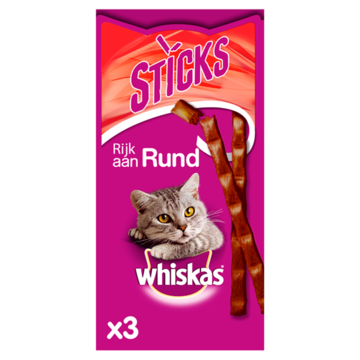 Kattenvoer Sticks Rund 3-pack 18 g Whiskas - Whiskas Kattenvoer Sticks Rund 3-pack 18 g Whiskas - Whiskas