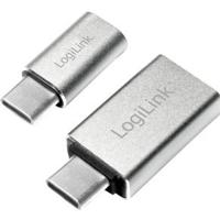 LogiLink USB 3.2 Gen 1 (USB 3.0) Adapter [1x USB-C stekker - 1x Micro-USB 2.0 B bus, USB 3.2 Gen 1 bus A (USB 3.0)] AU0040 0 mm - thumbnail