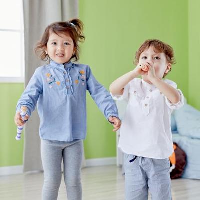 Classic World houten fluit met strepen