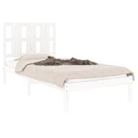Bedframe massief hout wit 75x190 cm - thumbnail