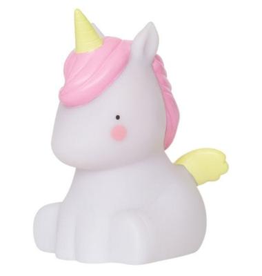 Klein nachtlampje meisje LITTLE LIGHTS LICORNE A Little Lovely Company wit