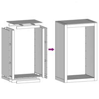 Haardhoutrek 60x40x100 cm staal wit - thumbnail