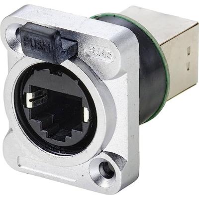 TRU COMPONENTS TC-9554640 RJ45-dataconnector Bus, recht Aantal polen (sensoren) 8P8C Nikkel 1 stuk(s)