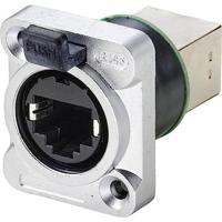 TRU COMPONENTS TC-9554640 RJ45-dataconnector Bus, recht Aantal polen (sensoren) 8P8C Nikkel 1 stuk(s) - thumbnail