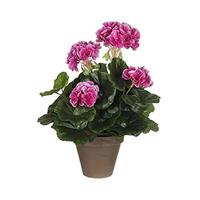 Decoratieve plant Mica Decorations PVC Geranium (11,5 x 33 cm) - thumbnail