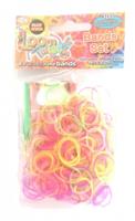 Loom Twister loombands junior rubber roze/geel/groen 300-delig - thumbnail