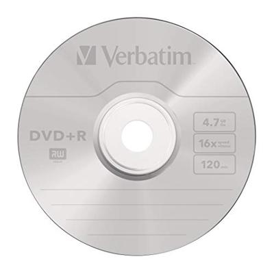 Verbatim DVD + R 4,7GB - 16x brandsnelheid, lange levensduur, krasbescherming, mat zilver, 100 Pack Spindle