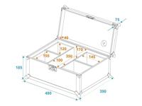 ROADINGER Flightcase 4x AKKU UP 4 QCL Spot QuickDMX - thumbnail