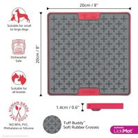 LICKIMAT - Dog lick mat Buddy Tuff Red 20Cm - (645.5456) - thumbnail