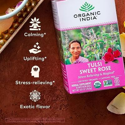 Organic India Tulsi Sweet Rose Bio Thee Zakjes