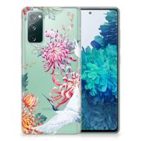 Samsung Galaxy S20 FE | TPU Hoesje | Bird Flowers - thumbnail