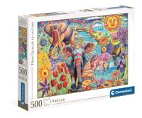 Clementoni legpuzzel kunstwerken olifanten carnaval, 500st. - thumbnail