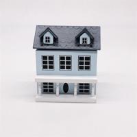 Poppenhuis 1:12 Mini huis cute Pocket Villa (blauw) - thumbnail