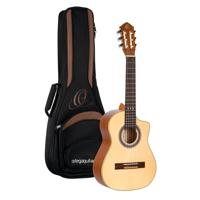 Ortega RQ38 Requinto Series Pro Natural 1/2-formaat klassieke gitaar met gigbag - thumbnail