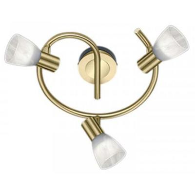LED Plafondspot Rond E14 3-lichts - Warm Wit 3000K - Mat Goud Aluminium