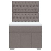 Boxspring met matras stof taupe 80x200 cm - thumbnail