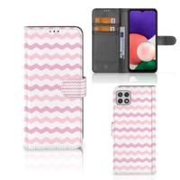 Samsung Galaxy A22 5G | Telefoon Hoesje | Waves Roze - thumbnail