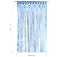 Gordijn macram 140x240 cm katoen blauw - thumbnail