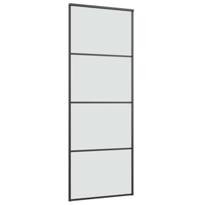 Schuifdeur met beslag 76x205 cm ESG-glas en aluminium