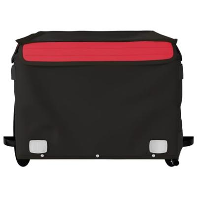 Fietstrailer 45 kg ijzer zwart en rood - thumbnail