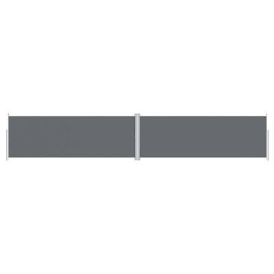 VidaXL Windscherm uittrekbaar 180x1000 cm antracietkleurig VidaXL Windscherm uittrekbaar 180x1000 cm antracietkleurig