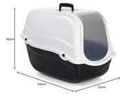 Romeo kattenbak wit / zwart - thumbnail