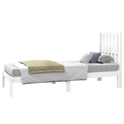 Bedframe massief grenenhout wit 75x190 cm Bedframe massief grenenhout wit 75x190 cm