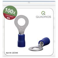 Quadrios 22C448 Ringkabelschoen Dwarsdoorsnede (max.): 2.5 mm² Schachtdiameter: 6.5 mm Deels geïsoleerd Blauw 1 set(s) - thumbnail