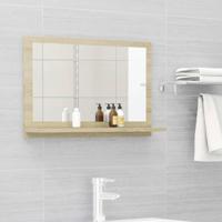 VidaXL Badkamerspiegel 60x10,5x37 cm bewerkt hout sonoma eikenkleurig - thumbnail