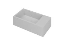 INK Fontein Versus Zonder Kraangat Rechts Polystone Mat Wit 36x18x9 cm - thumbnail