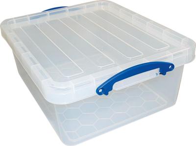 Really Useful Box opbergdoos 23,5 l, nestbaar, transparant Really Useful Box opbergdoos 23,5 l, nestbaar, transparant
